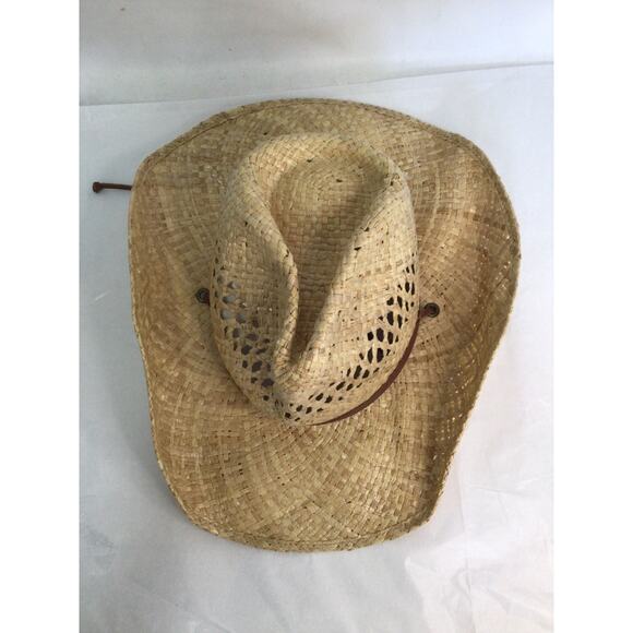 Stetson Men's Natural Shapeable Raffia Straw Cowboy Hat Size XS - Picture 5 of 8